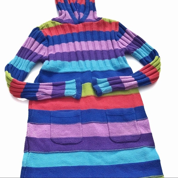 Children’s Place Striped Sweater Hoodie Dress - Picture 4 of 7